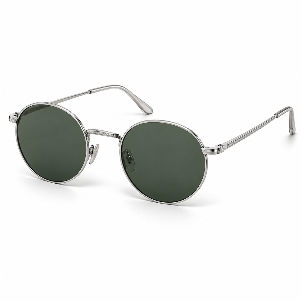 Auren — Silver Round Sunglasses