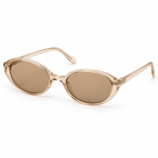 Serein — Champagne Oval Sunglasses